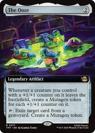 The Ooze Extended Art Foil TMT #277 (Near Mint Rare) Magic: The Gathering: Teenage Mutant Ninja Turtles