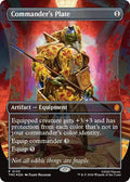 Commander's Plate (Borderless) Foil TMC #135 (Near Mint Promo) Magic: The Gathering: Commander: Teenage Mutant Ninja Turtles