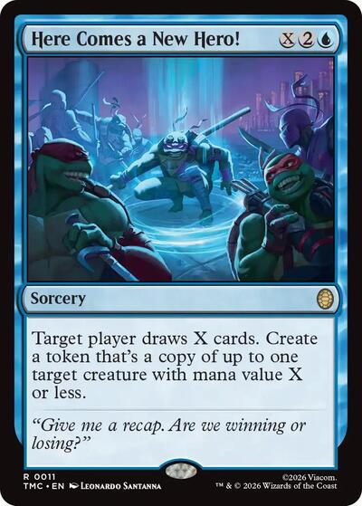 Here Comes a New Hero! TMC #11 (Near Mint Rare) Magic: The Gathering: Commander: Teenage Mutant Ninja Turtles