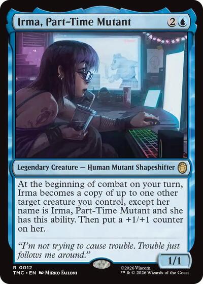 Irma, Part-Time Mutant TMC #12 (Near Mint Rare) Magic: The Gathering: Commander: Teenage Mutant Ninja Turtles
