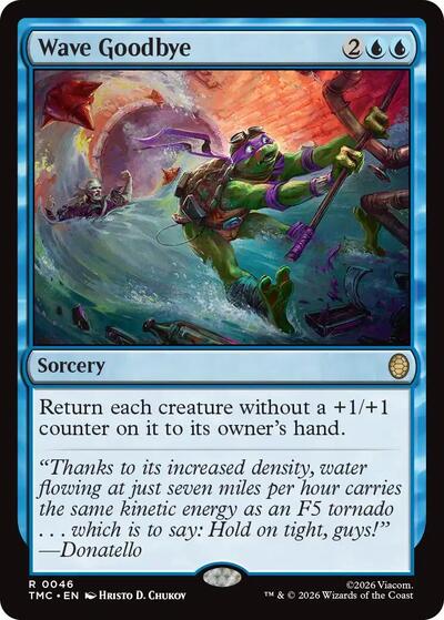 Wave Goodbye TMC #46 (Near Mint Rare) Magic: The Gathering: Commander: Teenage Mutant Ninja Turtles