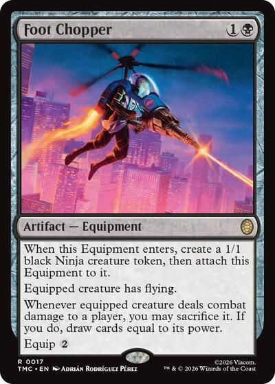 Foot Chopper TMC #17 (Near Mint Rare) Magic: The Gathering: Commander: Teenage Mutant Ninja Turtles