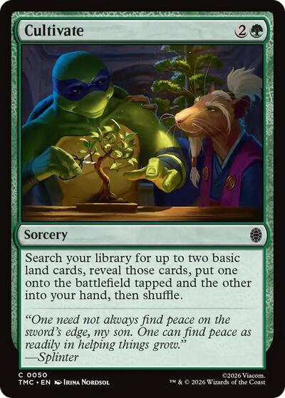 Cultivate TMC #50 (Near Mint Common) Magic: The Gathering: Commander: Teenage Mutant Ninja Turtles