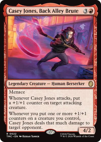 Casey Jones, Back Alley Brute TMC #22 (Near Mint Rare) Magic: The Gathering: Commander: Teenage Mutant Ninja Turtles