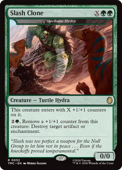 Slash Clone - Steelbane Hydra TMC #52 (Near Mint Rare) Magic: The Gathering: Commander: Teenage Mutant Ninja Turtles