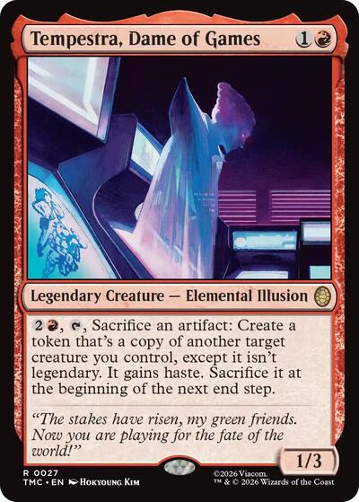 Tempestra, Dame of Games TMC #27 (Near Mint Rare) Magic: The Gathering: Commander: Teenage Mutant Ninja Turtles