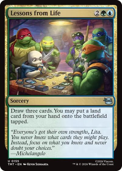 Lessons from Life TMT #155 (Near Mint Uncommon) Magic: The Gathering: Teenage Mutant Ninja Turtles