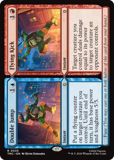 Double Jump // Flying Kick TMC #35 (Near Mint Rare) Magic: The Gathering: Commander: Teenage Mutant Ninja Turtles