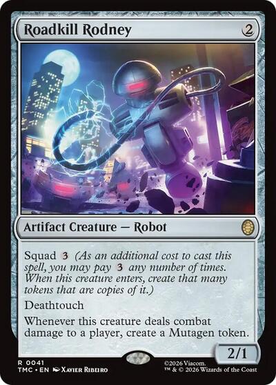Roadkill Rodney TMC #41 (Near Mint Rare) Magic: The Gathering: Commander: Teenage Mutant Ninja Turtles