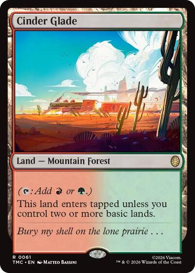 Cinder Glade TMC #61 (Near Mint Rare) Magic: The Gathering: Commander: Teenage Mutant Ninja Turtles