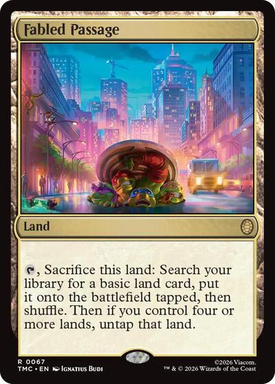 Fabled Passage TMC #67 (Near Mint Rare) Magic: The Gathering: Commander: Teenage Mutant Ninja Turtles