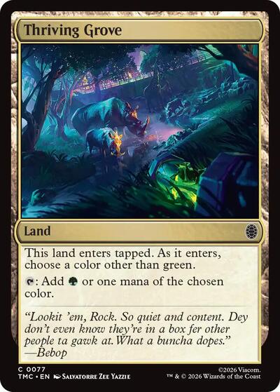 Thriving Grove TMC #77 (Near Mint Common) Magic: The Gathering: Commander: Teenage Mutant Ninja Turtles