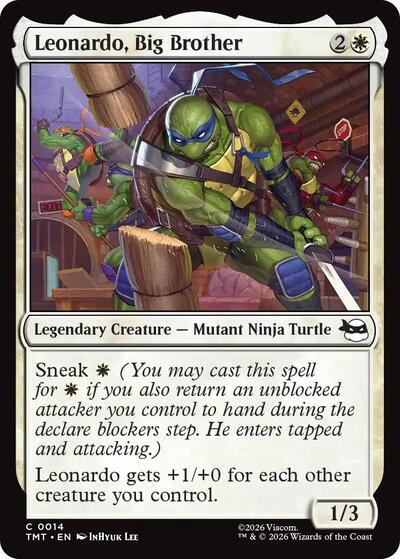 Leonardo Big Brother TMT #14 (Near Mint Common) Magic: The Gathering: Teenage Mutant Ninja Turtles