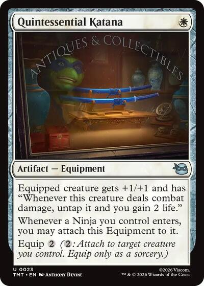Quintessential Katana TMT #23 (Near Mint Uncommon) Magic: The Gathering: Teenage Mutant Ninja Turtles