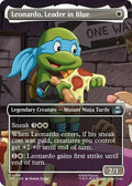 Leonardo Leader in Blue Borderless TMT #196 (Near Mint Uncommon) Magic: The Gathering: Teenage Mutant Ninja Turtles