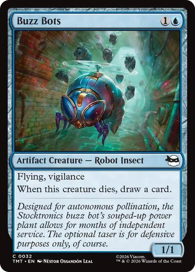 Buzz Bots TMT #32 (Near Mint Common) Magic: The Gathering: Teenage Mutant Ninja Turtles