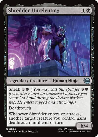 Shredder Unrelenting Teenage Mutant Ninja Turtles TMT #74 (Uncommon) Magic: The Gathering: