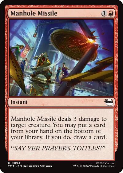 Manhole Missile Teenage Mutant Ninja Turtles TMT #94 (Common) Magic: The Gathering: