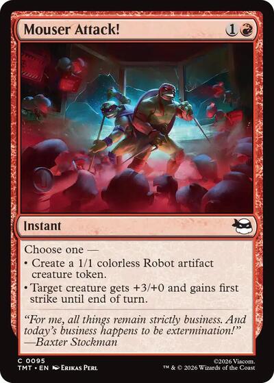 Mouser Attack TMT #95 (Near Mint Common) Magic: The Gathering: Teenage Mutant Ninja Turtles