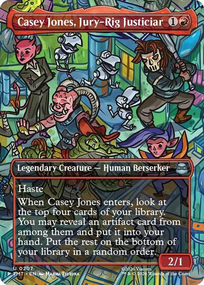 Casey Jones Jury Rig Justiciar Borderless TMT #207 (Near Mint Uncommon) Magic: The Gathering: Teenage Mutant Ninja Turtles