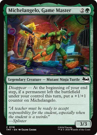 Michelangelo Game Master TMT #118 (Near Mint Common) Magic: The Gathering: Teenage Mutant Ninja Turtles