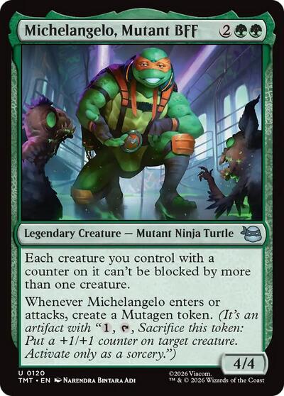 Michelangelo Mutant BFF TMT #120 (Near Mint Uncommon) Magic: The Gathering: Teenage Mutant Ninja Turtles
