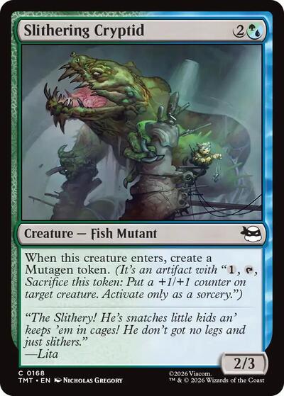 Slithering Cryptid TMT #168 (Near Mint Common) Magic: The Gathering: Teenage Mutant Ninja Turtles