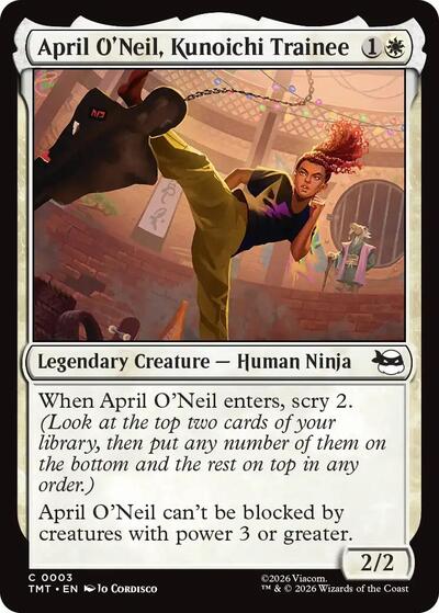 April ONeil Kunoichi Trainee TMT #3 (Near Mint Common) Magic: The Gathering: Teenage Mutant Ninja Turtles