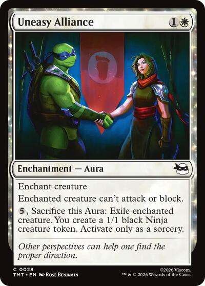 Uneasy Alliance Teenage Mutant Ninja Turtles TMT #28 (Common) Magic: The Gathering:
