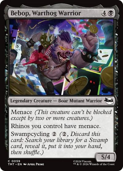 Bebop Warthog Warrior TMT #59 (Near Mint Common) Magic: The Gathering: Teenage Mutant Ninja Turtles