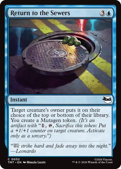 Return to the Sewers TMT #52 (Near Mint Common) Magic: The Gathering: Teenage Mutant Ninja Turtles