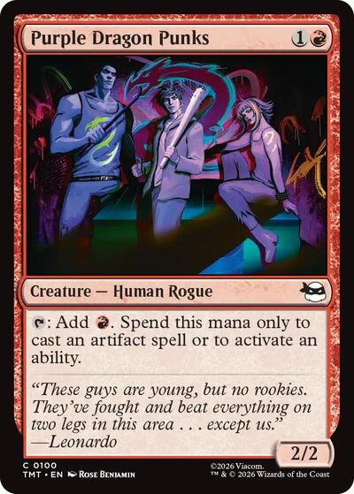 Purple Dragon Punks TMT #100 (Near Mint Common) Magic: The Gathering: Teenage Mutant Ninja Turtles
