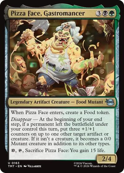 Pizza Face Gastromancer TMT #163 (Near Mint Uncommon) Magic: The Gathering: Teenage Mutant Ninja Turtles