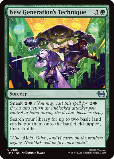 New Generations Technique Foil TMT #126 (Near Mint Uncommon) Magic: The Gathering: Teenage Mutant Ninja Turtles