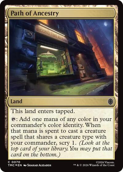 Path of Ancestry (Surge Foil) Foil TMC #70 (Near Mint Common) Magic: The Gathering: Commander: Teenage Mutant Ninja Turtles