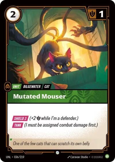 Mutated Mouser Foil UNL #036/219 (Near Mint Common) Riftbound: League of Legends Trading Card Game: Unleashed