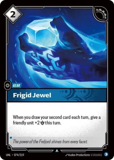 Frigid Jewel Foil UNL #074/219 (Near Mint Uncommon) Riftbound: League of Legends Trading Card Game: Unleashed
