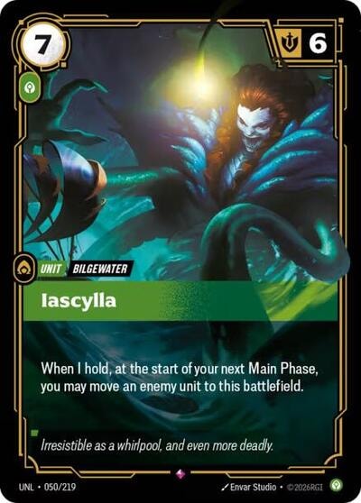 Iascylla Foil UNL #050/219 (Near Mint Rare) Riftbound: League of Legends Trading Card Game: Unleashed