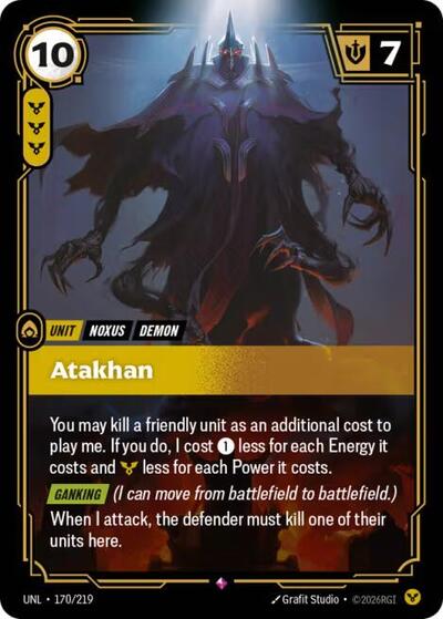 Atakhan Foil UNL #170/219 (Near Mint Rare) Riftbound: League of Legends Trading Card Game: Unleashed