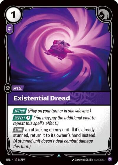 Existential Dread Unleashed UNL #134/219 (Uncommon) Riftbound: League of Legends Trading Card Game: