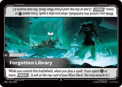 Forgotten Library Foil UNL #211/219 (Near Mint Uncommon) Riftbound: League of Legends Trading Card Game: Unleashed