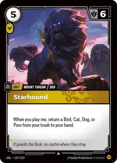 Starhound Foil UNL #167/219 (Near Mint Uncommon) Riftbound: League of Legends Trading Card Game: Unleashed