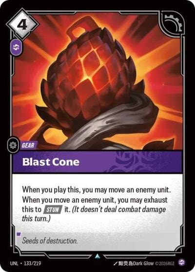 Blast Cone Foil UNL #133/219 (Near Mint Uncommon) Riftbound: League of Legends Trading Card Game: Unleashed