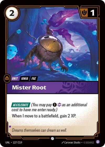 Mister Root Foil UNL #127/219 (Near Mint Common) Riftbound: League of Legends Trading Card Game: Unleashed