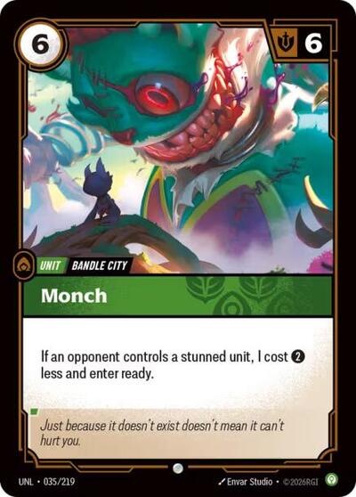 Monch Foil UNL #035/219 (Near Mint Common) Riftbound: League of Legends Trading Card Game: Unleashed