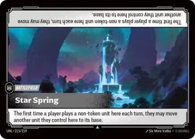 Star Spring Unleashed UNL #215/219 (Uncommon) Riftbound: League of Legends Trading Card Game: