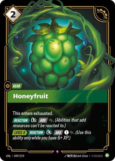 Honeyfruit Foil UNL #049/219 (Near Mint Rare) Riftbound: League of Legends Trading Card Game: Unleashed