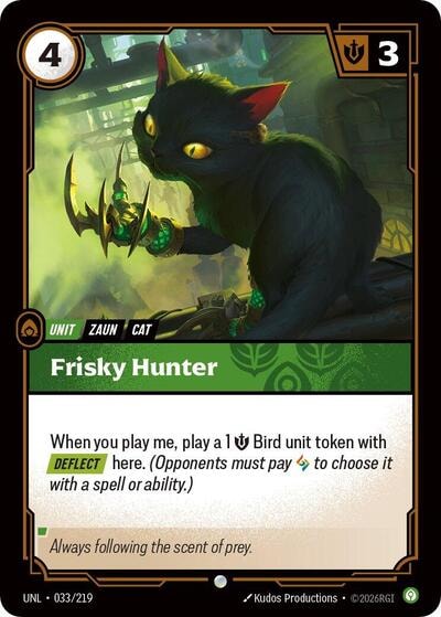 Frisky Hunter Foil UNL #033/219 (Near Mint Common) Riftbound: League of Legends Trading Card Game: Unleashed