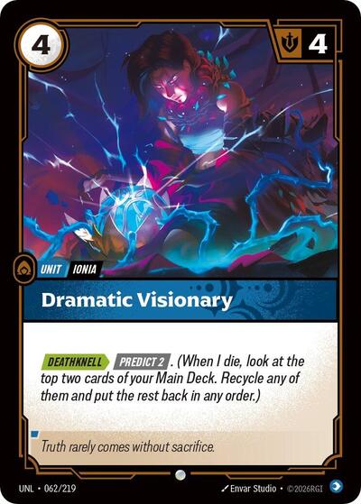 Dramatic Visionary Foil UNL #062/219 (Near Mint Common) Riftbound: League of Legends Trading Card Game: Unleashed
