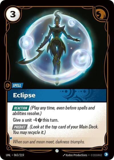 Eclipse Unleashed UNL #063/219 (Common) Riftbound: League of Legends Trading Card Game: